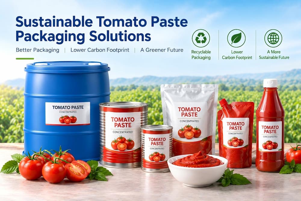 Guide des emballages durables pour la pâte de tomates : Bag-in-Box, emballages en carton et approvisionnement à faible empreinte carbone